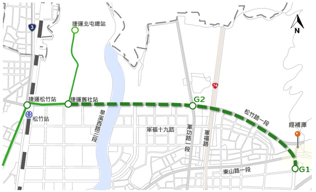 臺中捷運綠線延伸線G1~G2